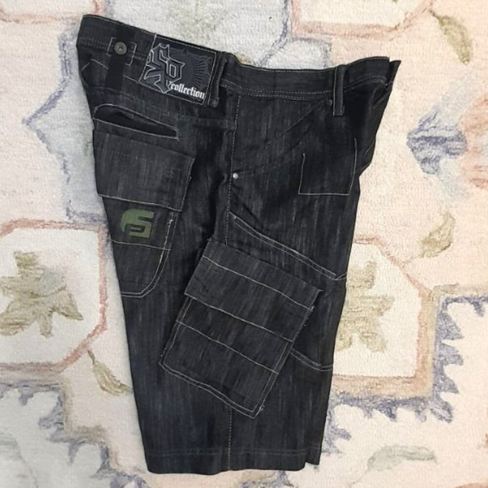 South Pole Y2K Baggy Shorts Jorts Jean Unique Skater Utility Hop Hop Cargo 36